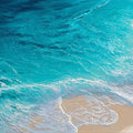 Aqua Drift Panoramic Canvas Print