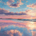 Blush Horizon Panoramic Canvas Print