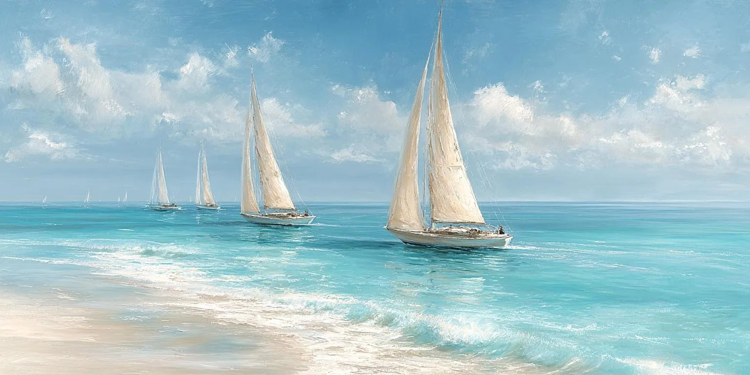 Sailing Calm Panoramic Canvas Print