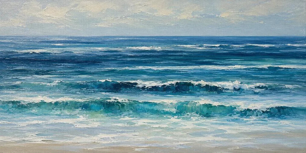 Ocean Rhythm Panoramic Canvas Print