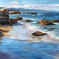 Rocky Coast Light Panoramic Canvas Print