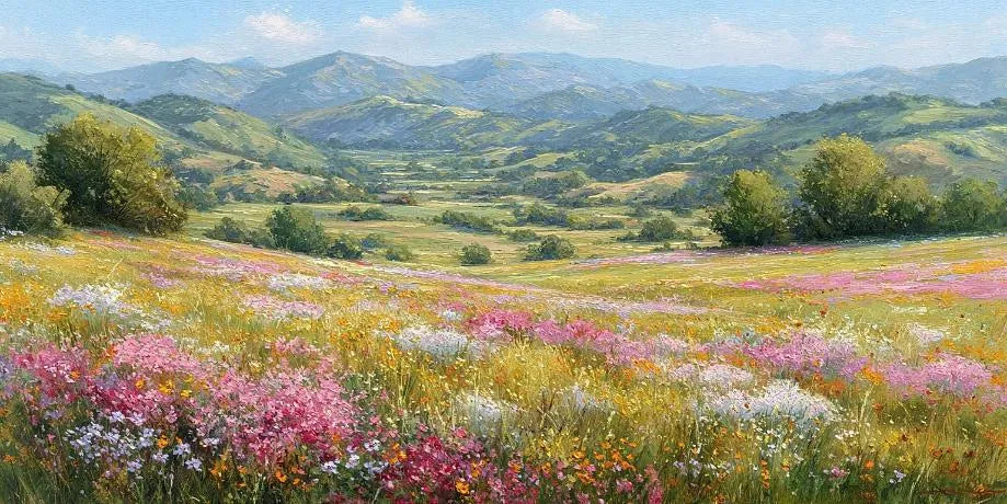 Meadow Horizon Panoramic Canvas Print