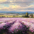 Lavender Estate Panoramic Canvas Print