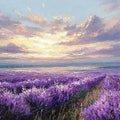 Violet Tide Panoramic Canvas Print