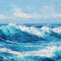 Rolling Ocean Energy Panoramic Canvas Print