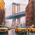 Urban Golden Rush Panoramic Canvas Print