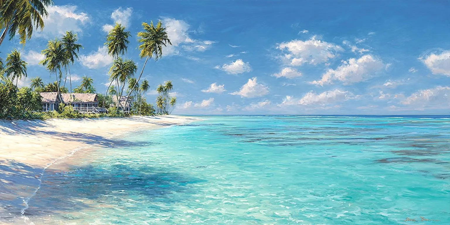 Tropical Serenity Panoramic Canvas Print