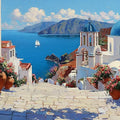Santorini Dream Panoramic Canvas Print