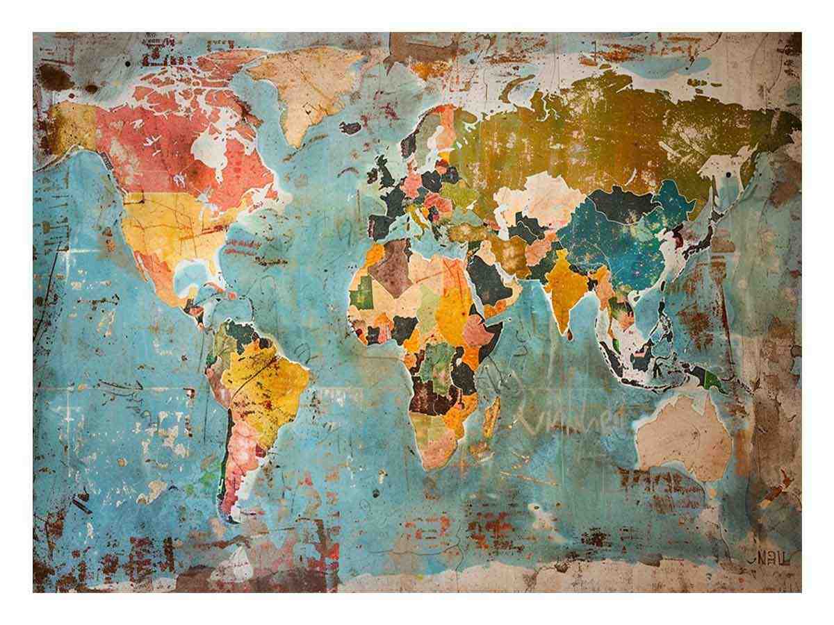 Antique World Explorer Map