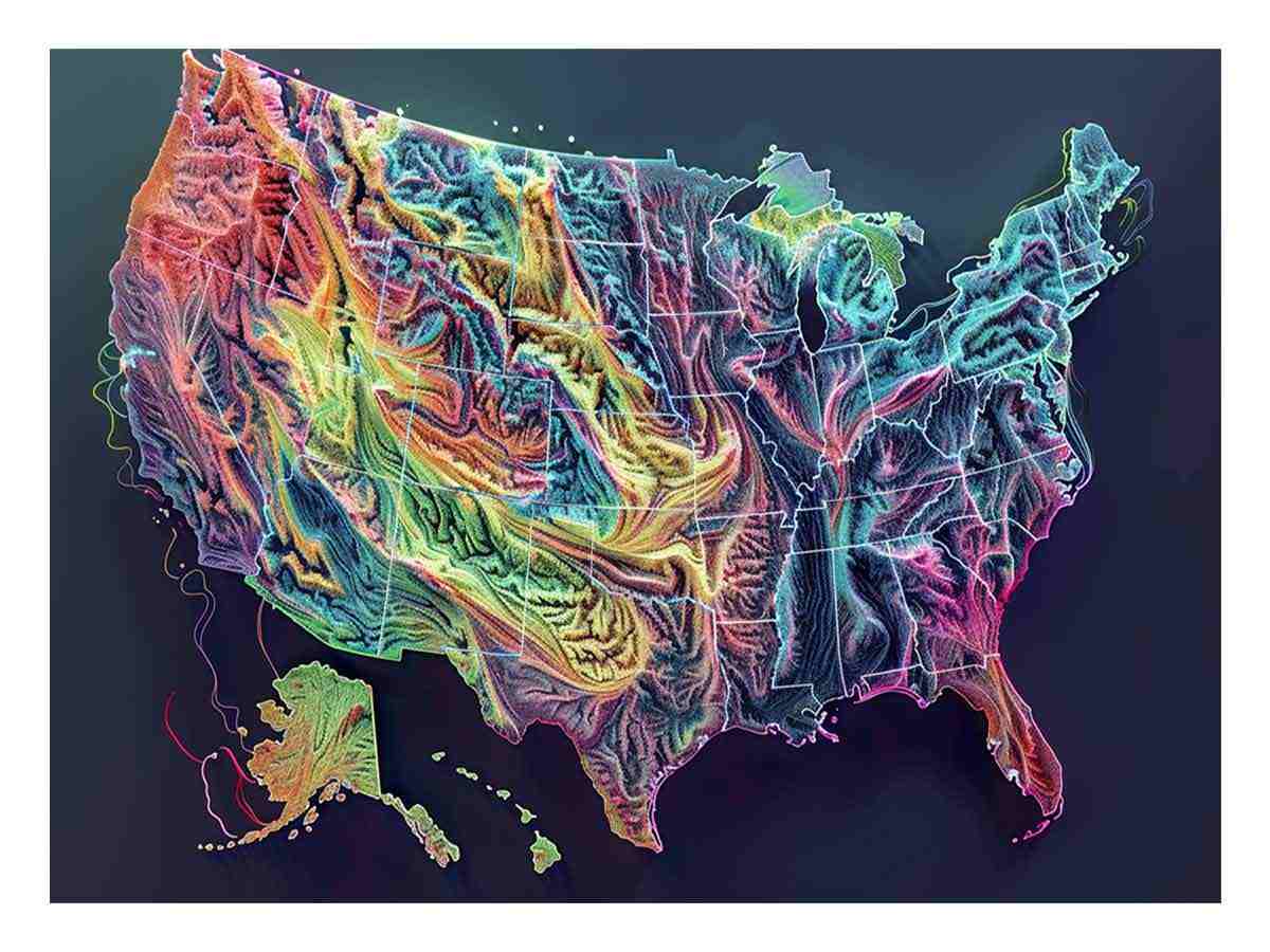 Rainbow  Map USA
