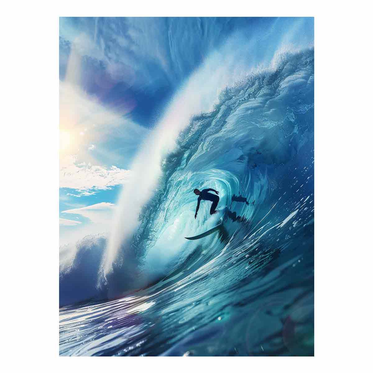 Ocean Surfer Wave Ride
