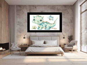 Playful Baby Dinosaur Portrait – Charming Prehistoric Character