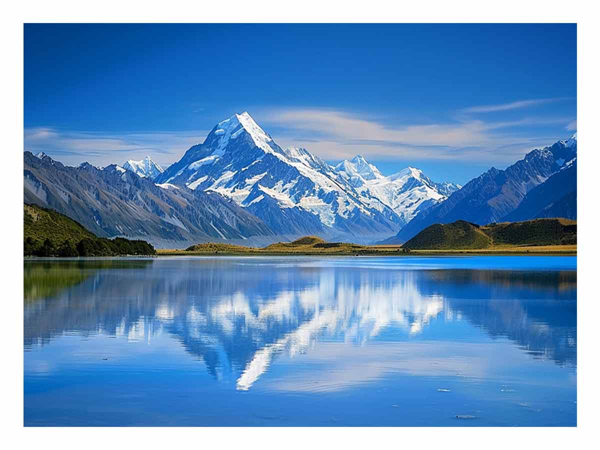 Mount Cook Scenic Panorama – Majestic Alpine Reflection
