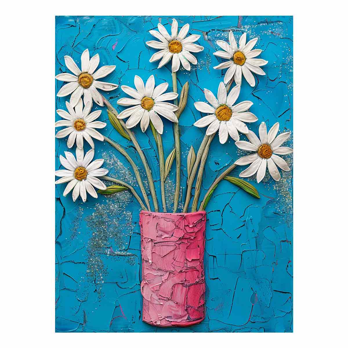 Soft White Daisy Meadow