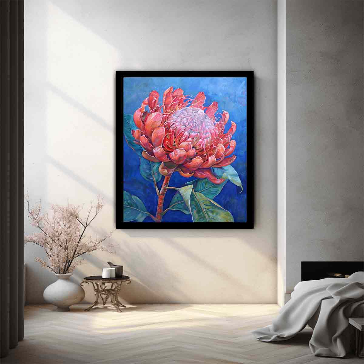 Crimson Waratah Botanical Bloom