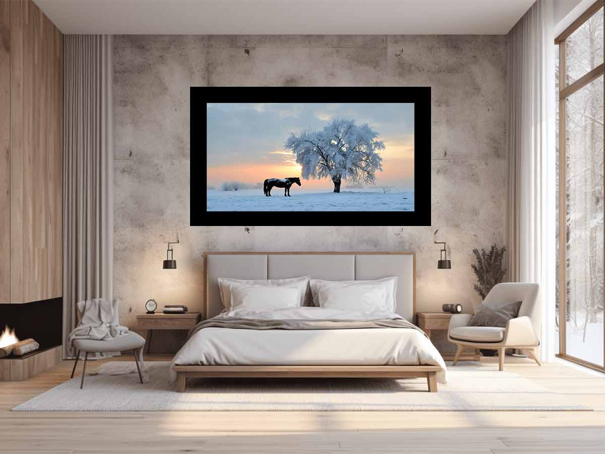 Winter Horse Stillness