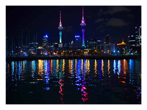 Auckland Skyline Harbour Lights