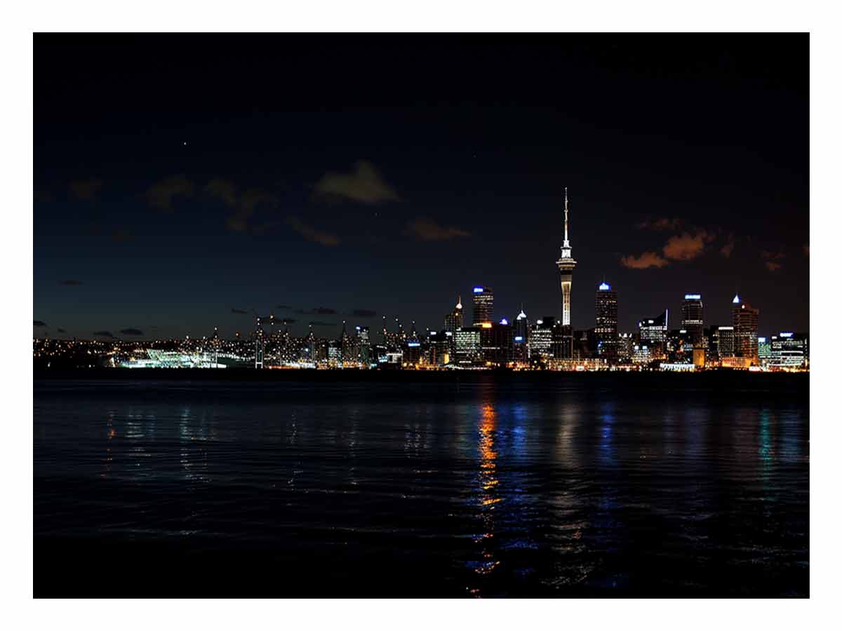 Auckland Urban Panorama – Scenic City Horizon Expression