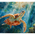 Sea Turtle Journey – Graceful Marine Portrait