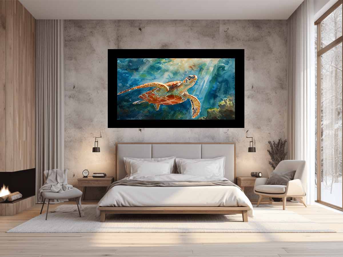 Sea Turtle Journey – Graceful Marine Portrait