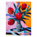 Waratah Floral Vase – Bold Botanical Expression