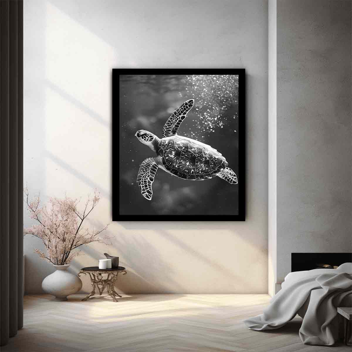 Underwater Turtle Ocean Drift
