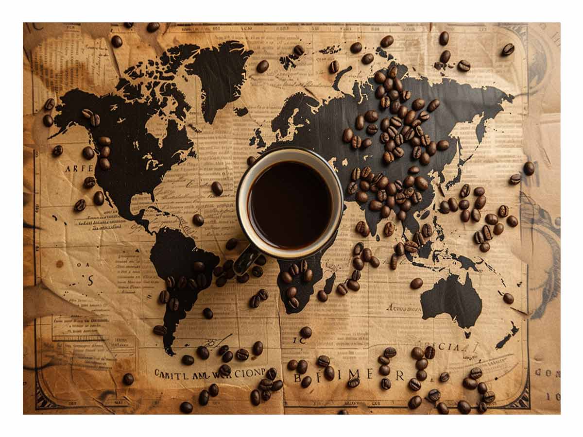 Coffee World Café Illustration