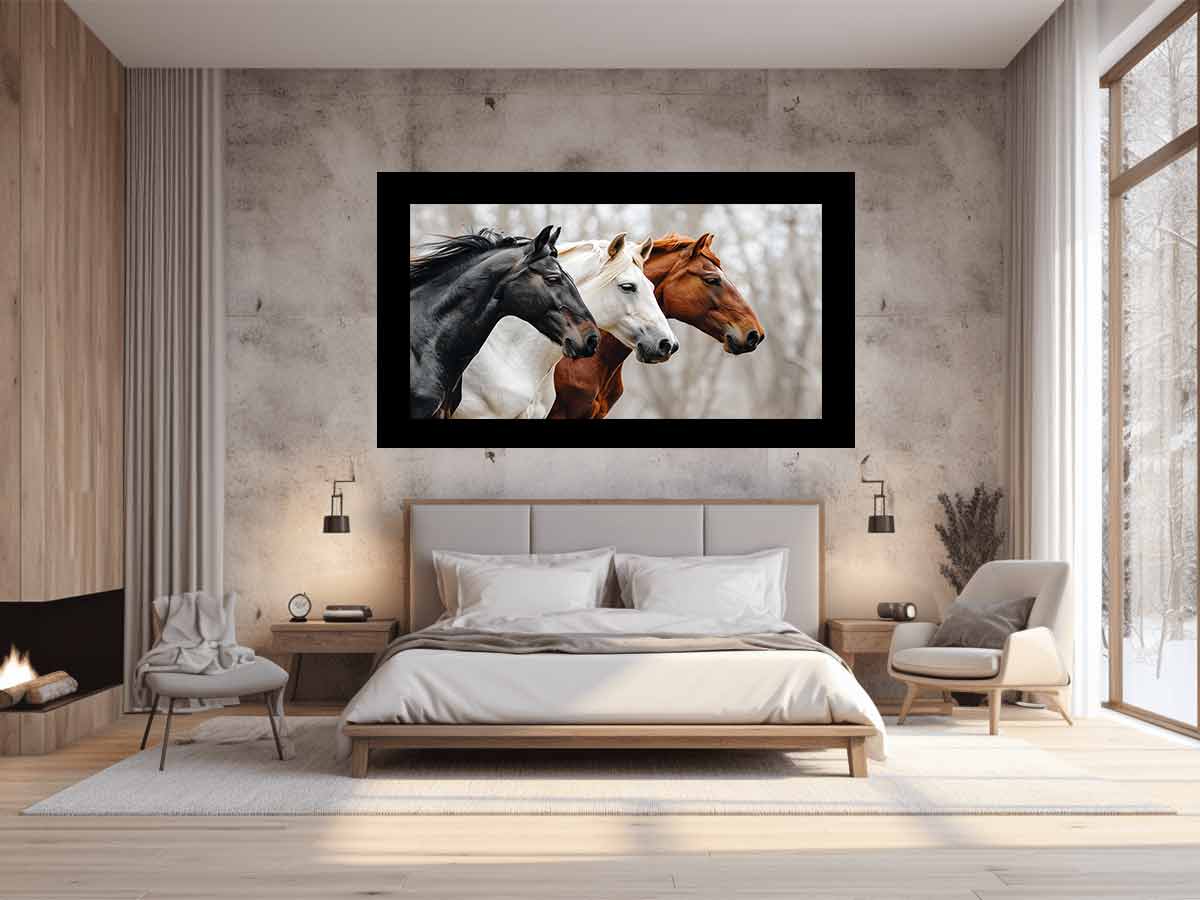 Three Horses in Motion