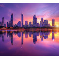 Perth Skyline at Dusk – Urban Vista Expression