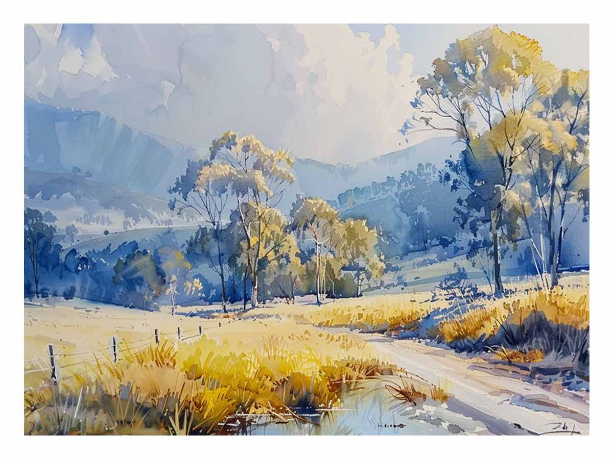 Golden Australian Outback Horizon