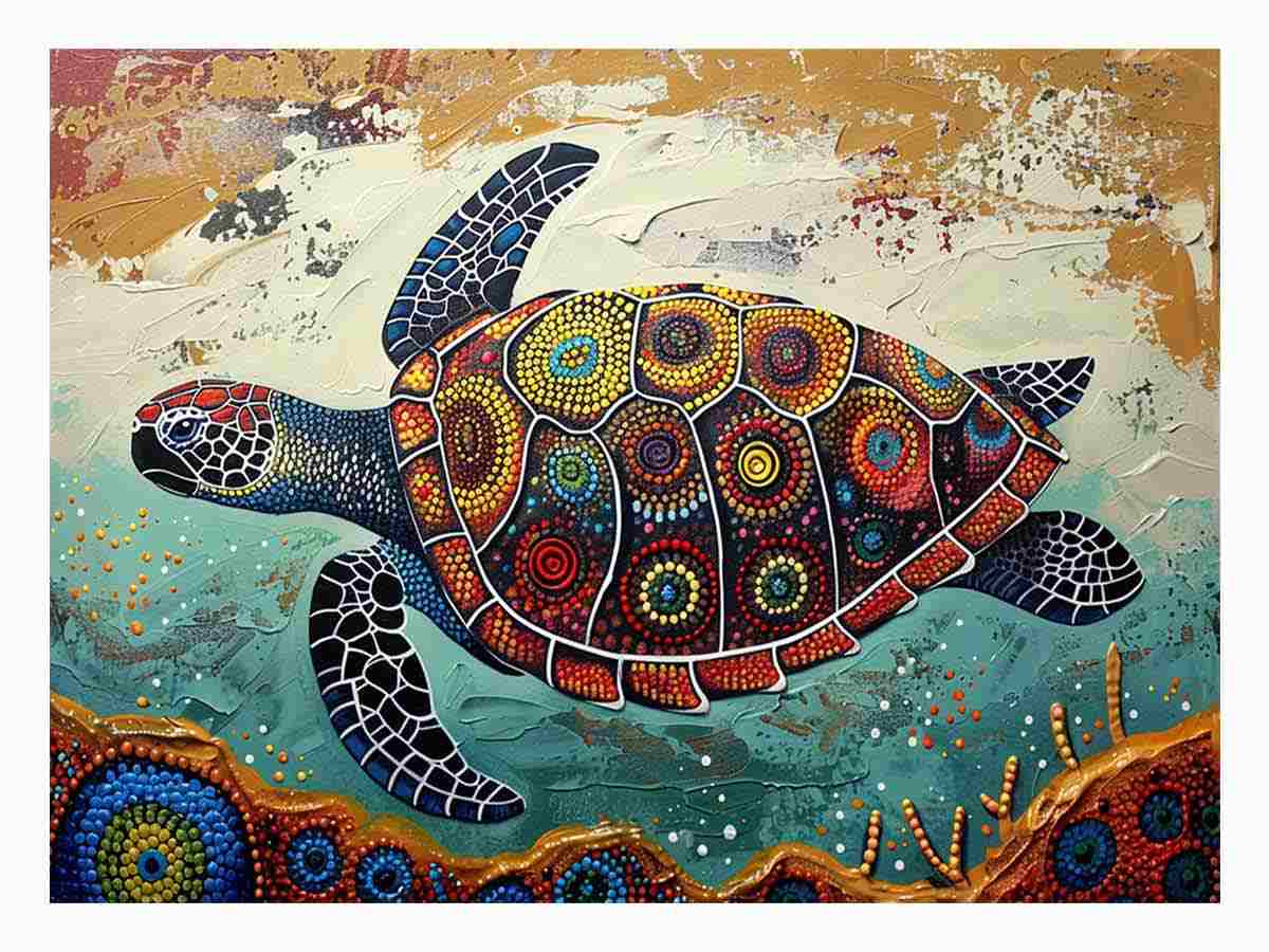 Graceful Sea Turtle Ocean Drift