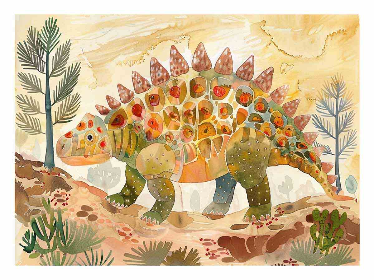 Armored Ankylosaurus Dinosaur