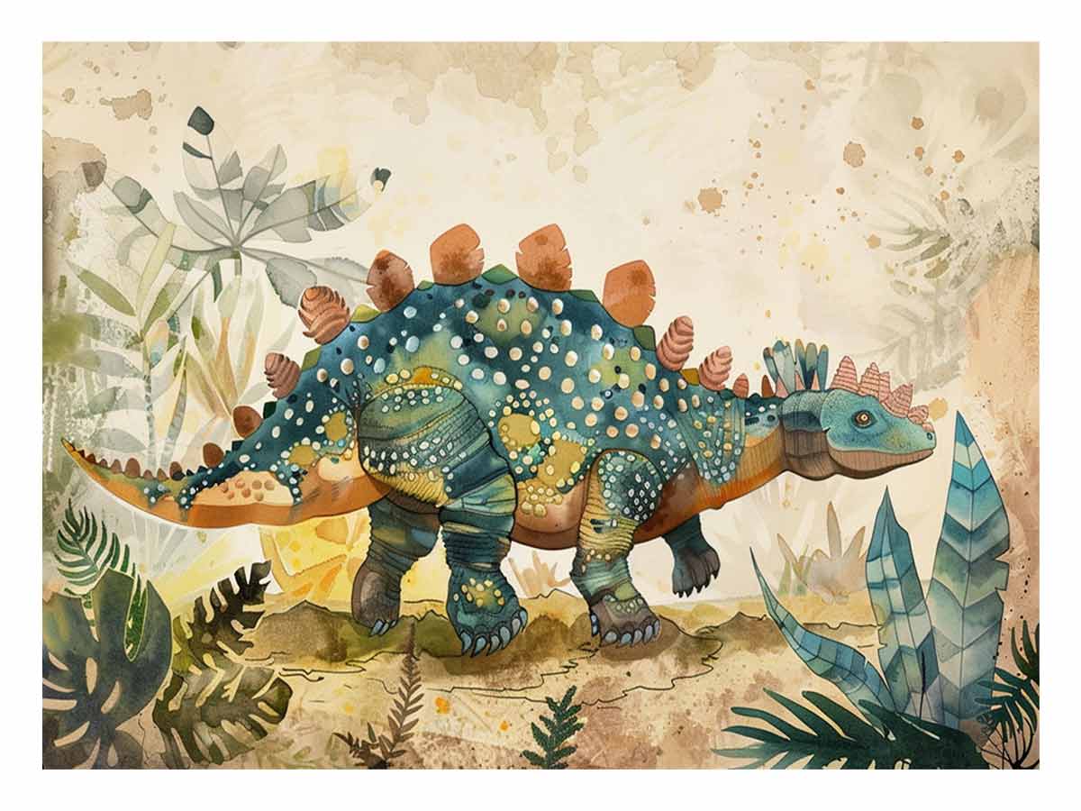 Ankylosaurus Prehistoric Dinosaur Illustration