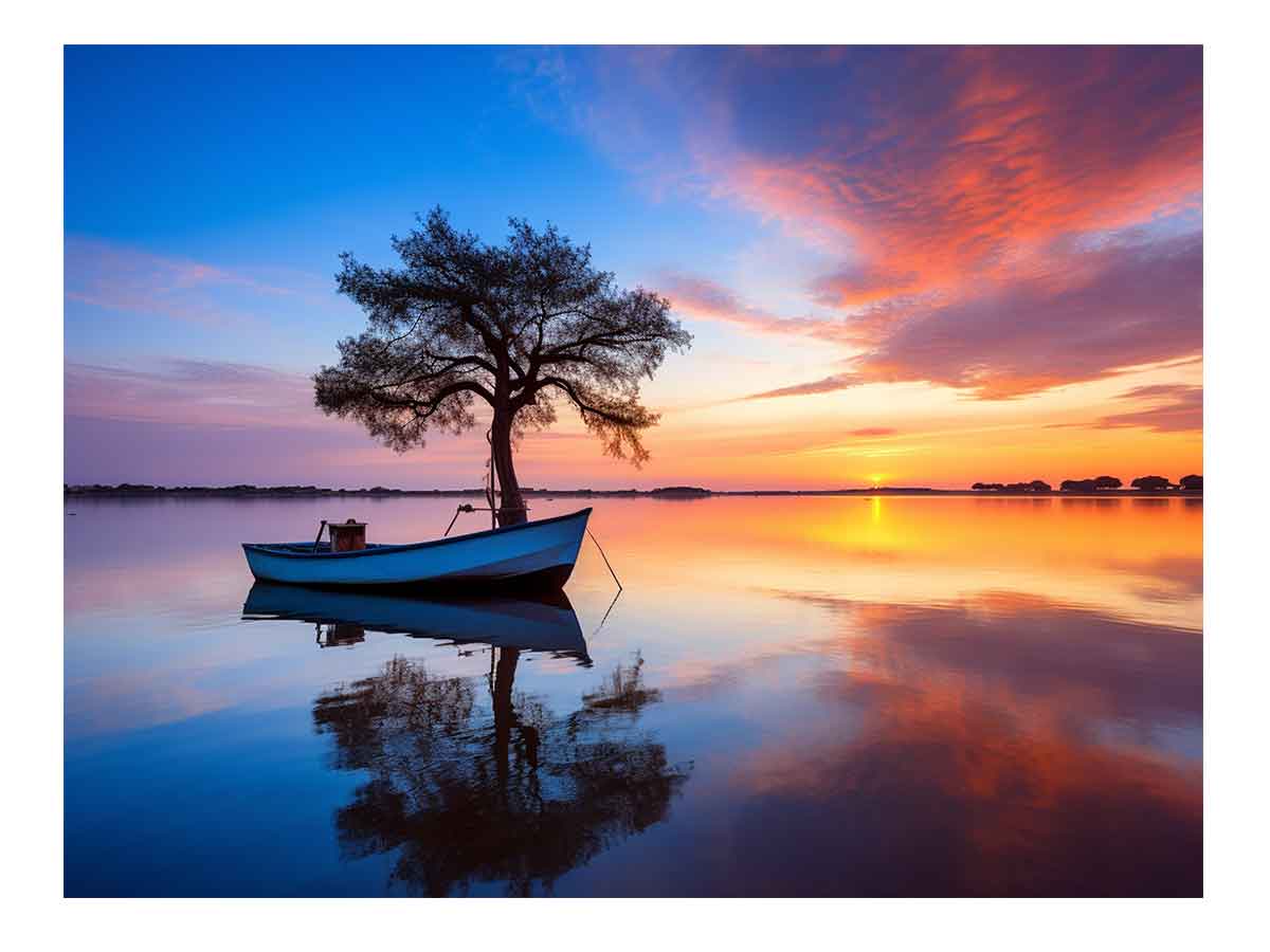 Calm  At Sunset  
