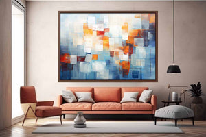 Orange Brown Abstract Squares