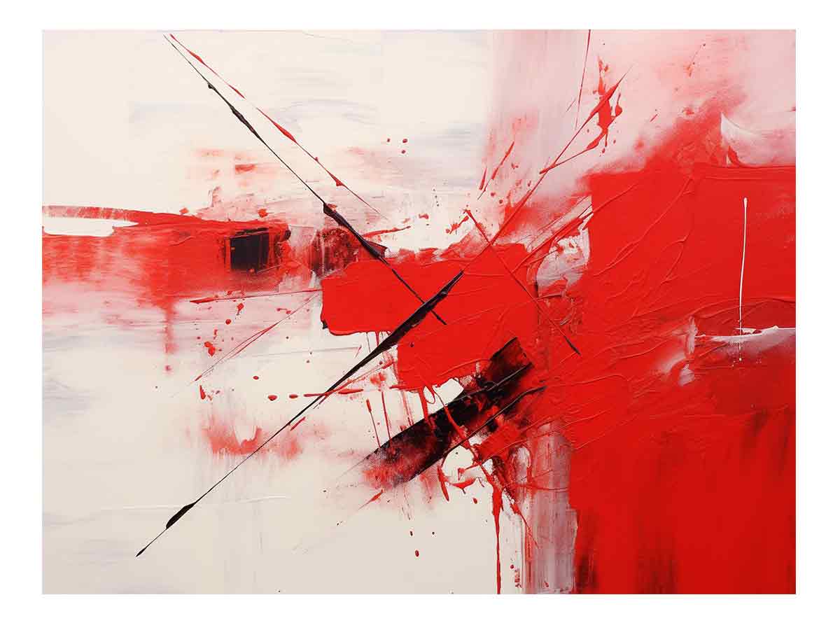Red Contemporary Abstract