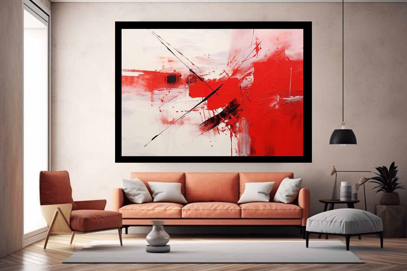 Red Contemporary Abstract