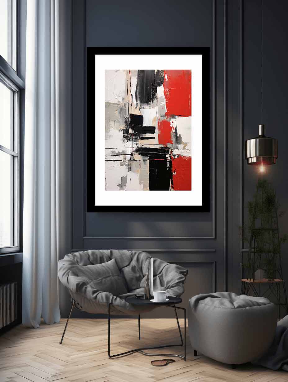 Red White And Black Wall 