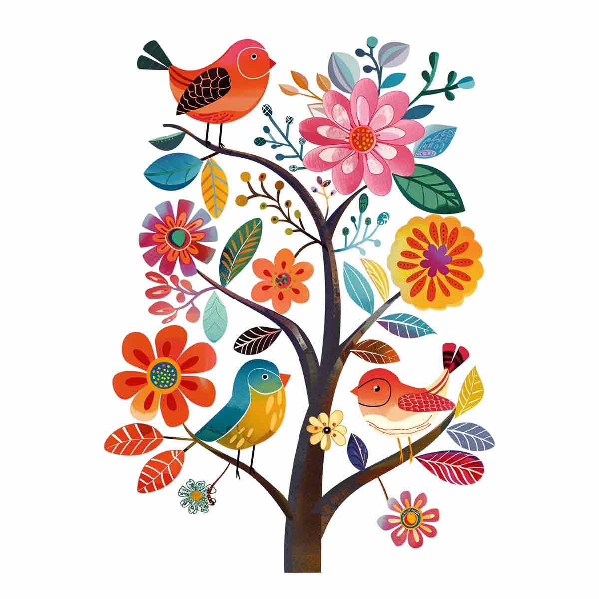 Cute Flower Bird
