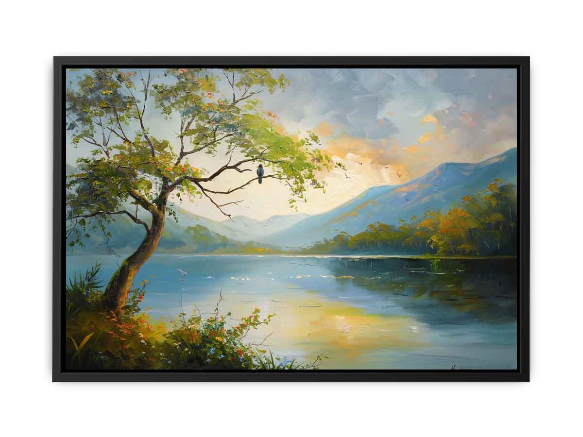 Forest River Painting  Canvas Print