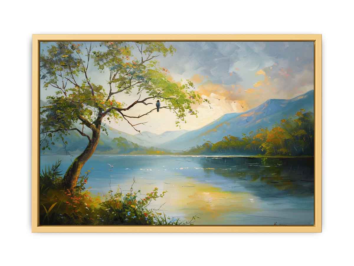 Forest River Painting  Streched canvas