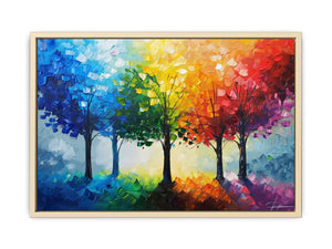 Colorfull Trees Painting  Art Print