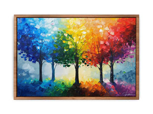 Colorfull Trees Painting Poster