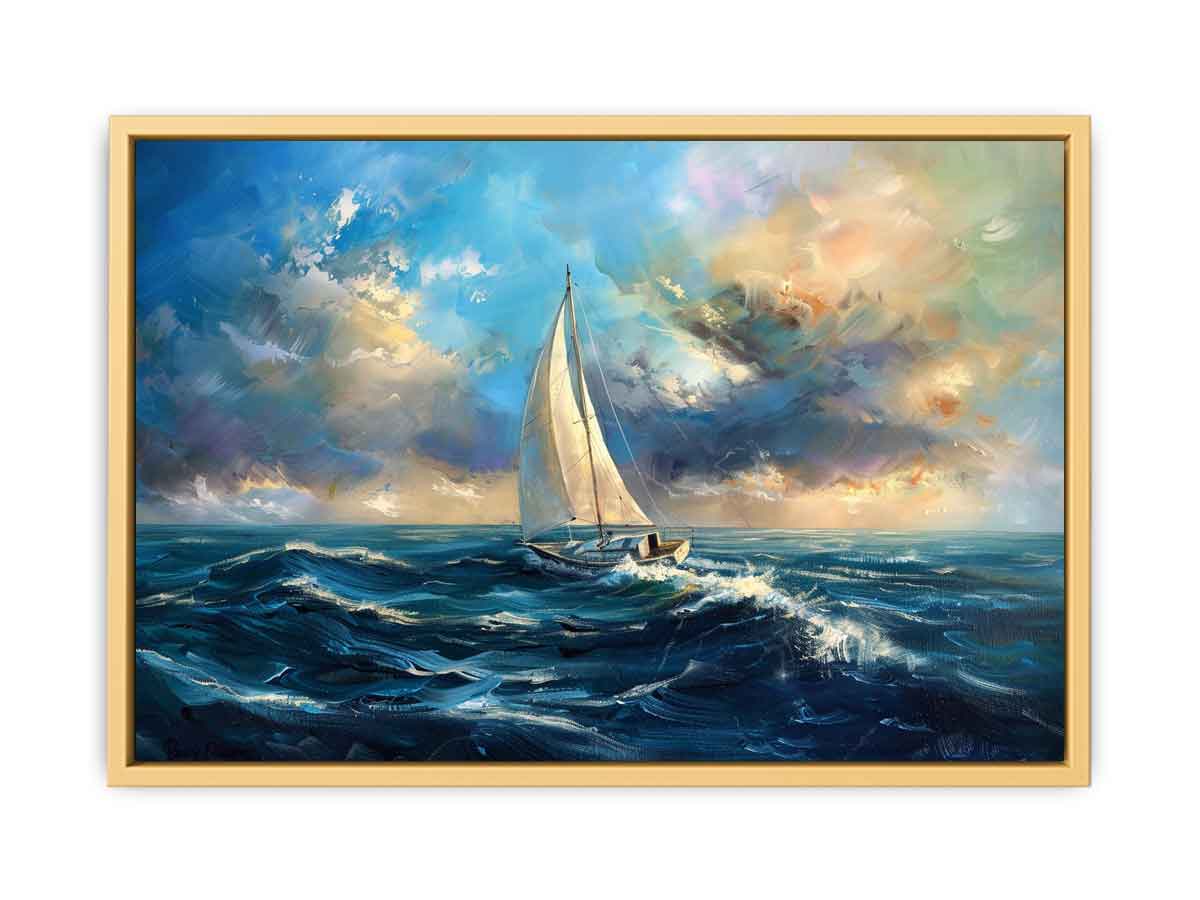 Sailing Boat Painting  Streched canvas