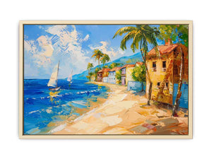 Beach town  Art Print
