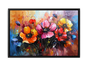 Colorful Floral Painting  Canvas Print