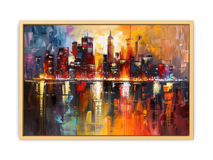 Modern Abstract City Art  Streched canvas