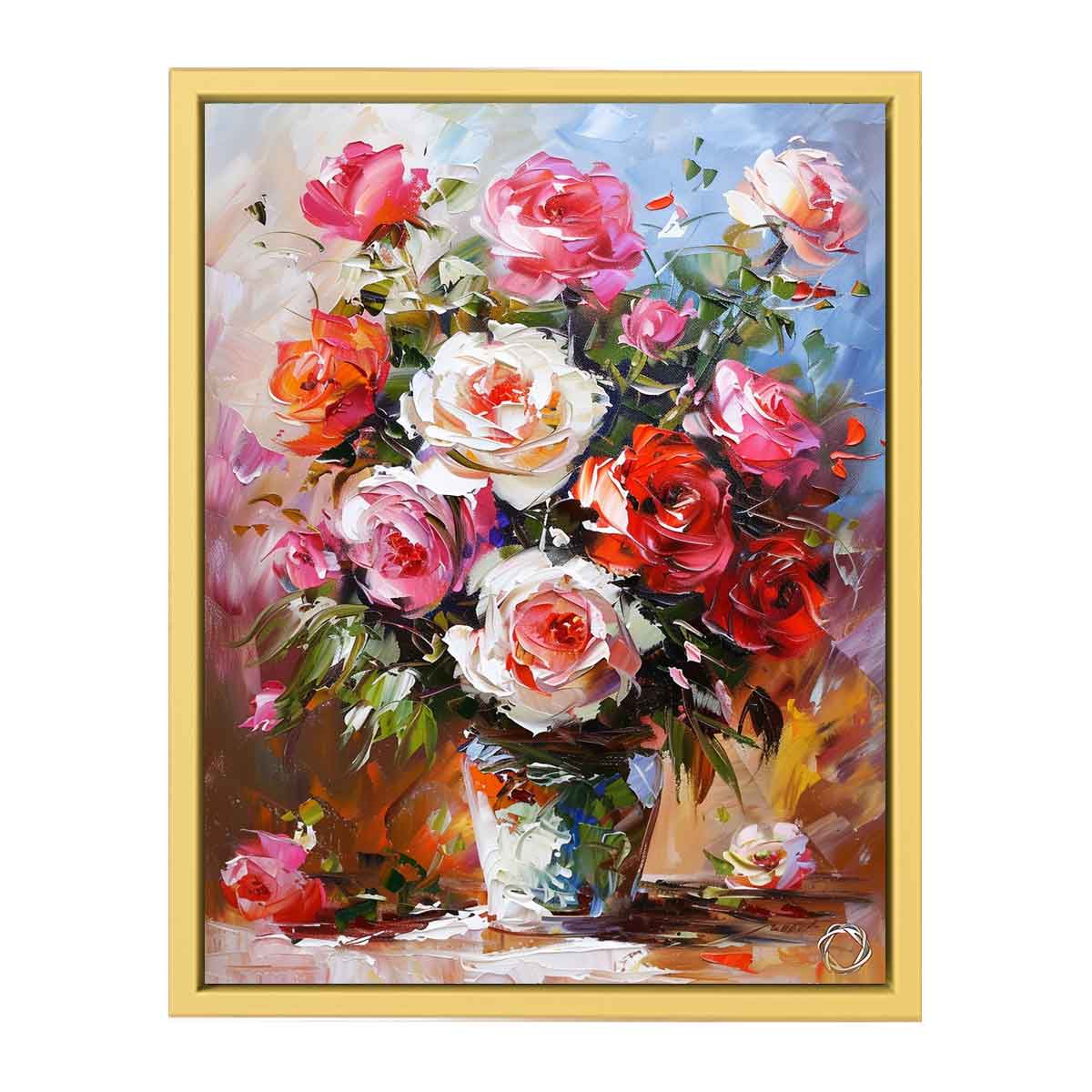 Flower in a Vase Canvas Painting  Streched canvas