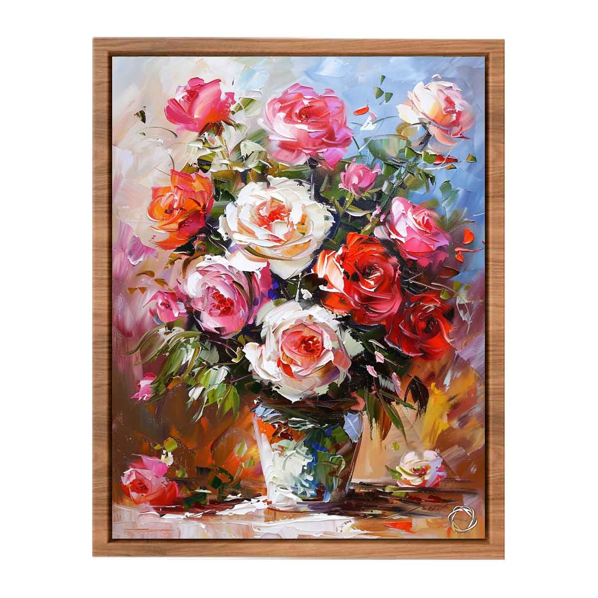 Flower in a Vase Canvas Painting Poster