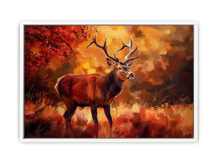 Deer  Painting Framed Print